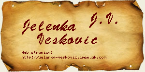 Jelenka Vesković vizit kartica